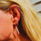 Perle earchain (sølv)